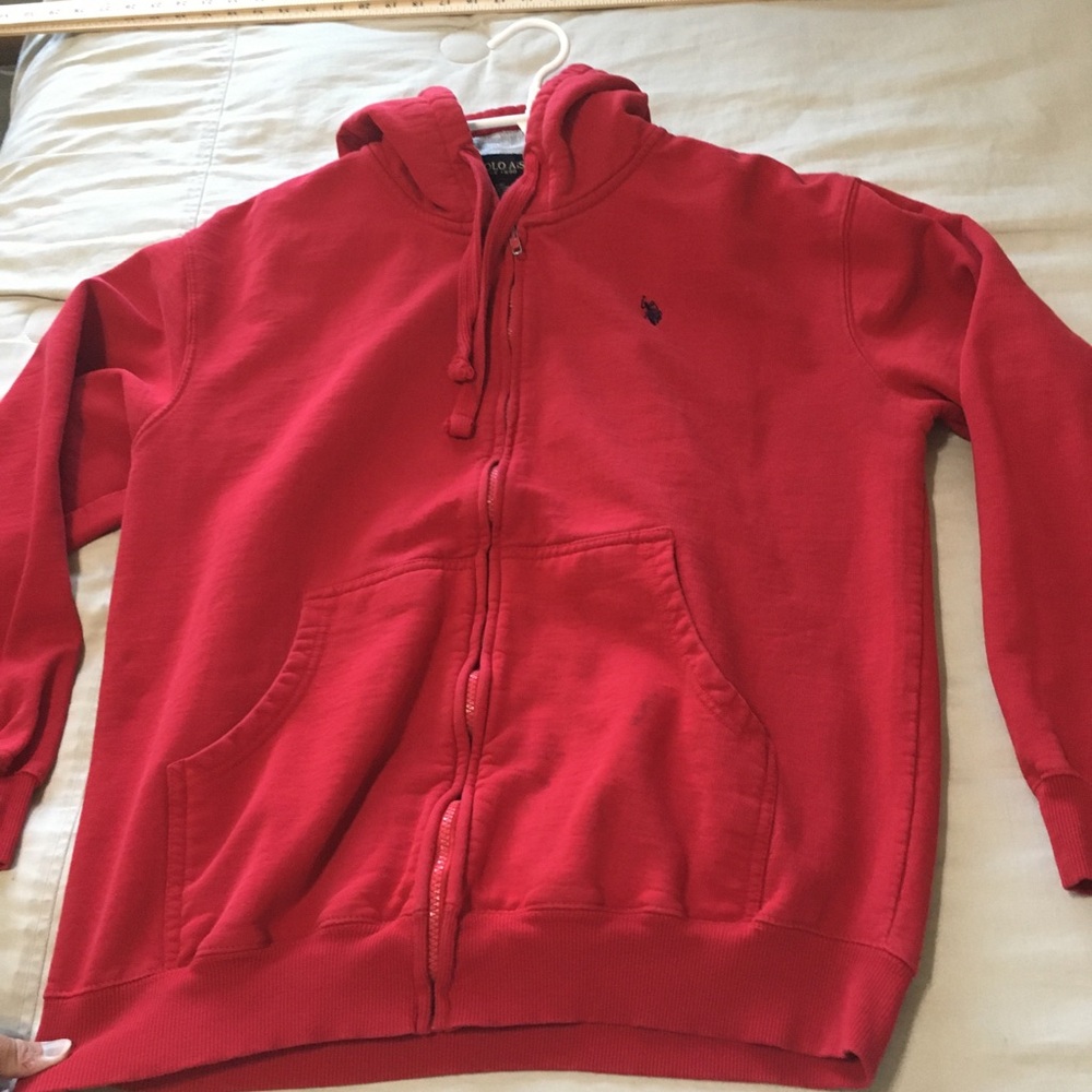 Mens XLRed full Zip-Up Hoodie US Polo Assn